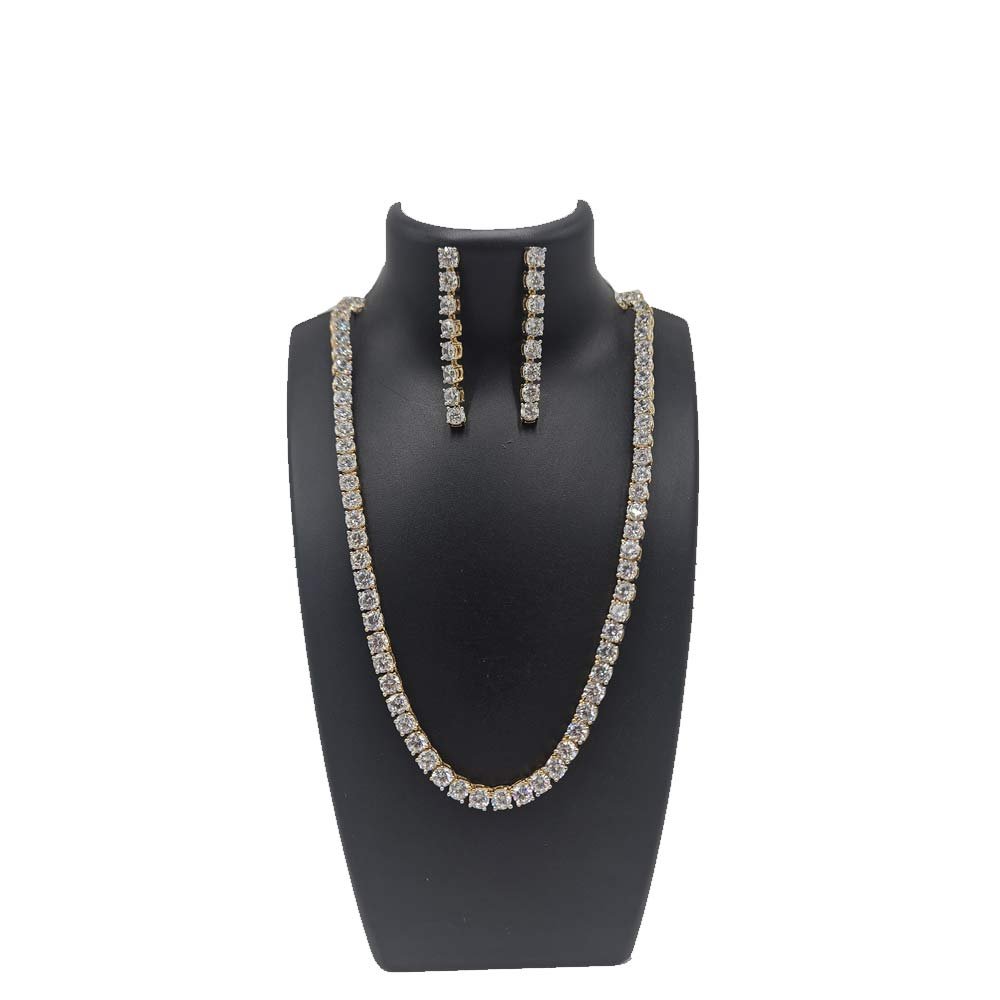 Classic Diamond Look Necklace Set