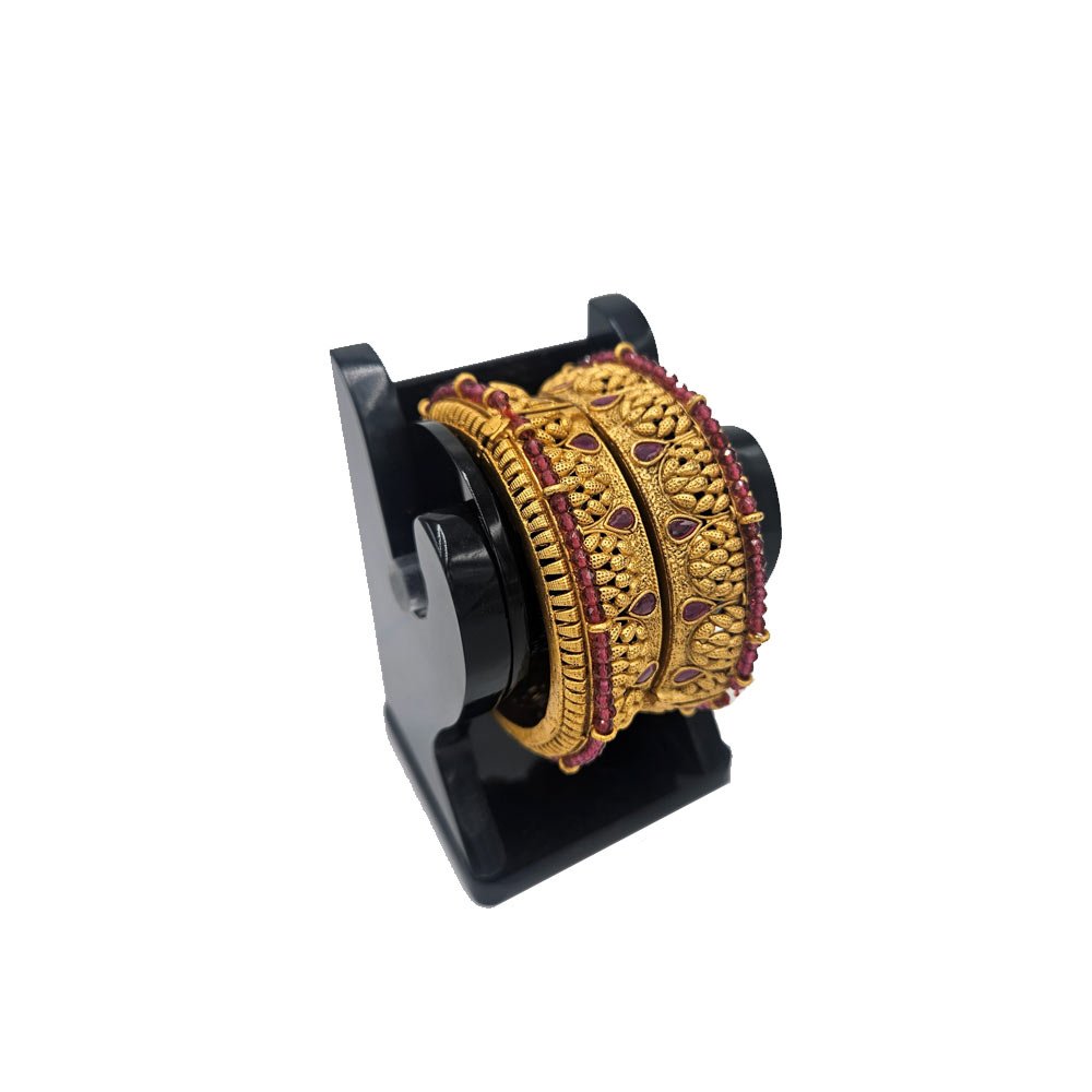 Beautiful Traditional Gold Stone Bangles