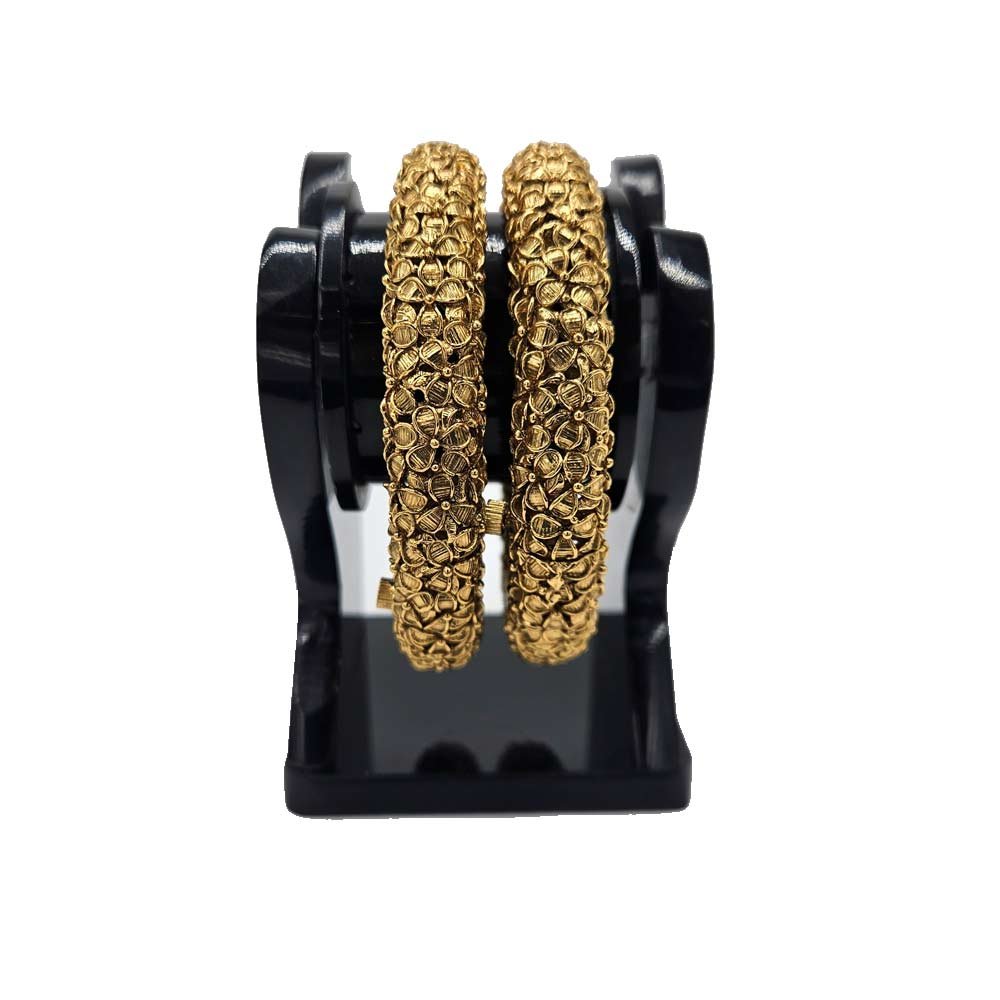 Gold Floral Bangles