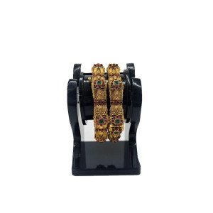 Traditional Gold Gemstone Kada