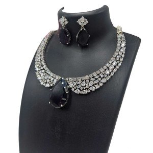 AD Crystal Collar Jewelry Set