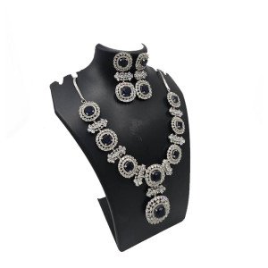 American Diamond Circle Necklace Set
