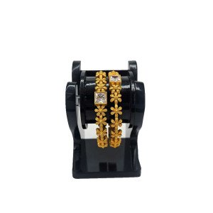 Beautiful Gold Floral Design Bangles