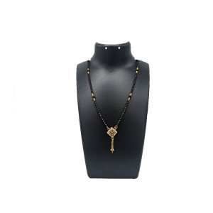 Black Beaded 1 Gram Gold Mangalsutra